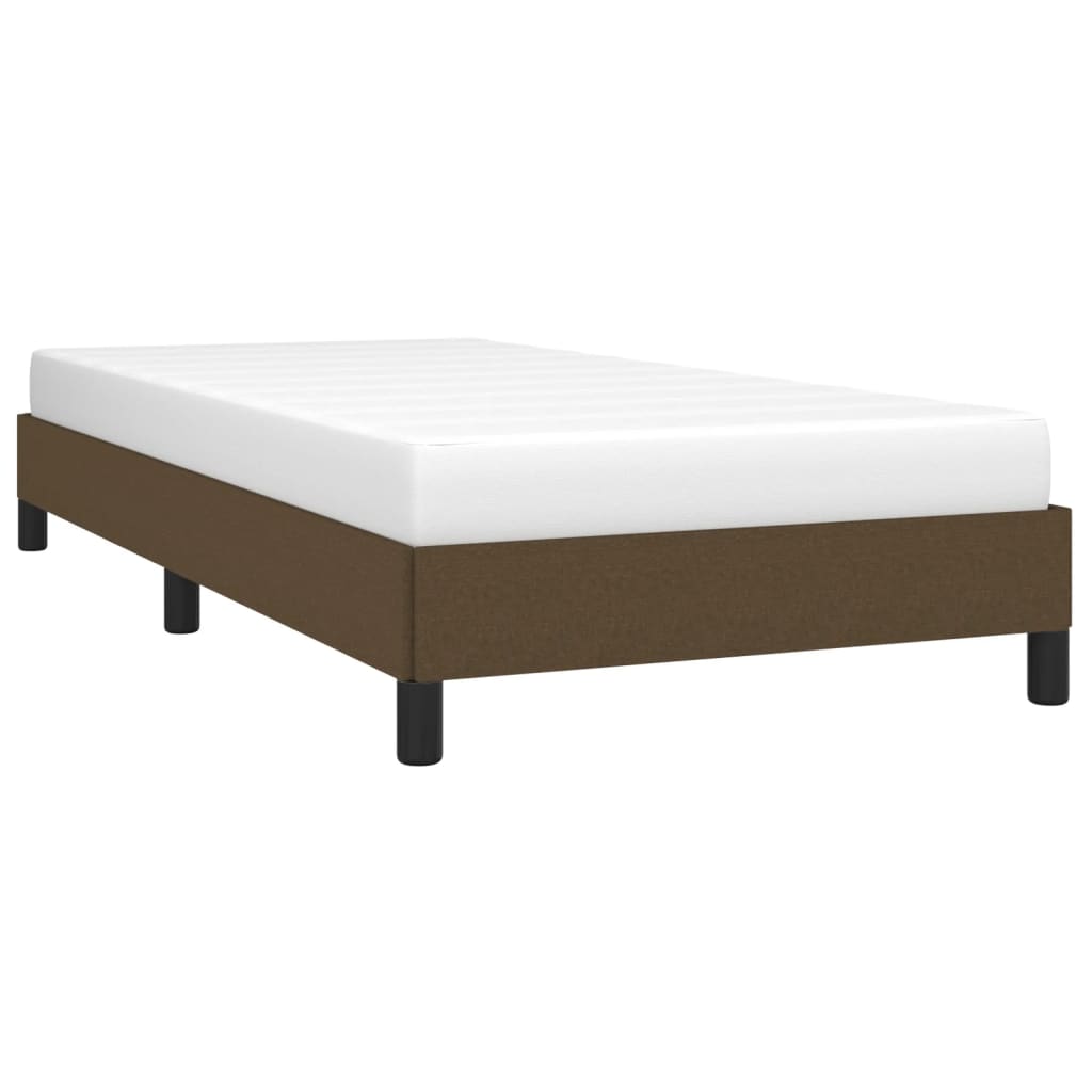 vidaXL Estrutura de cama 90x200 cm tecido castanho-escuro