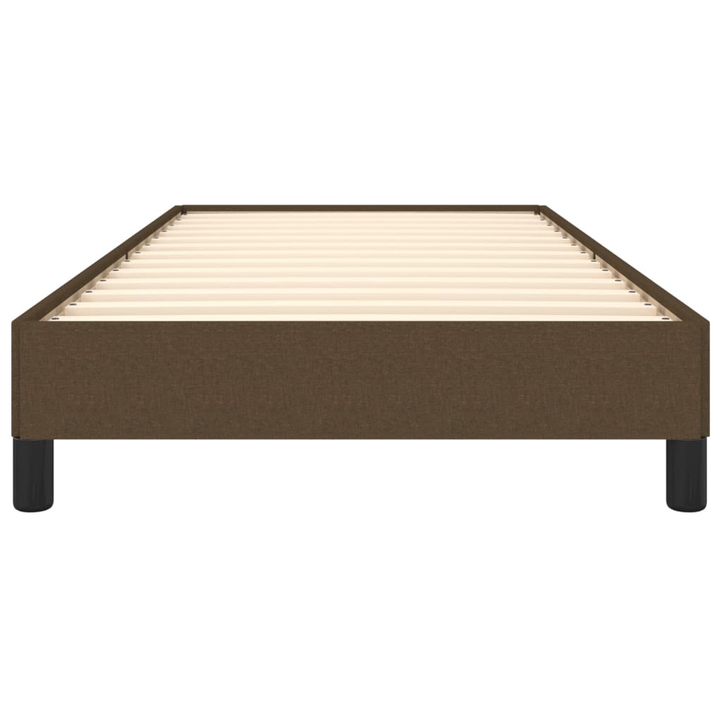 vidaXL Estrutura de cama 90x200 cm tecido castanho-escuro