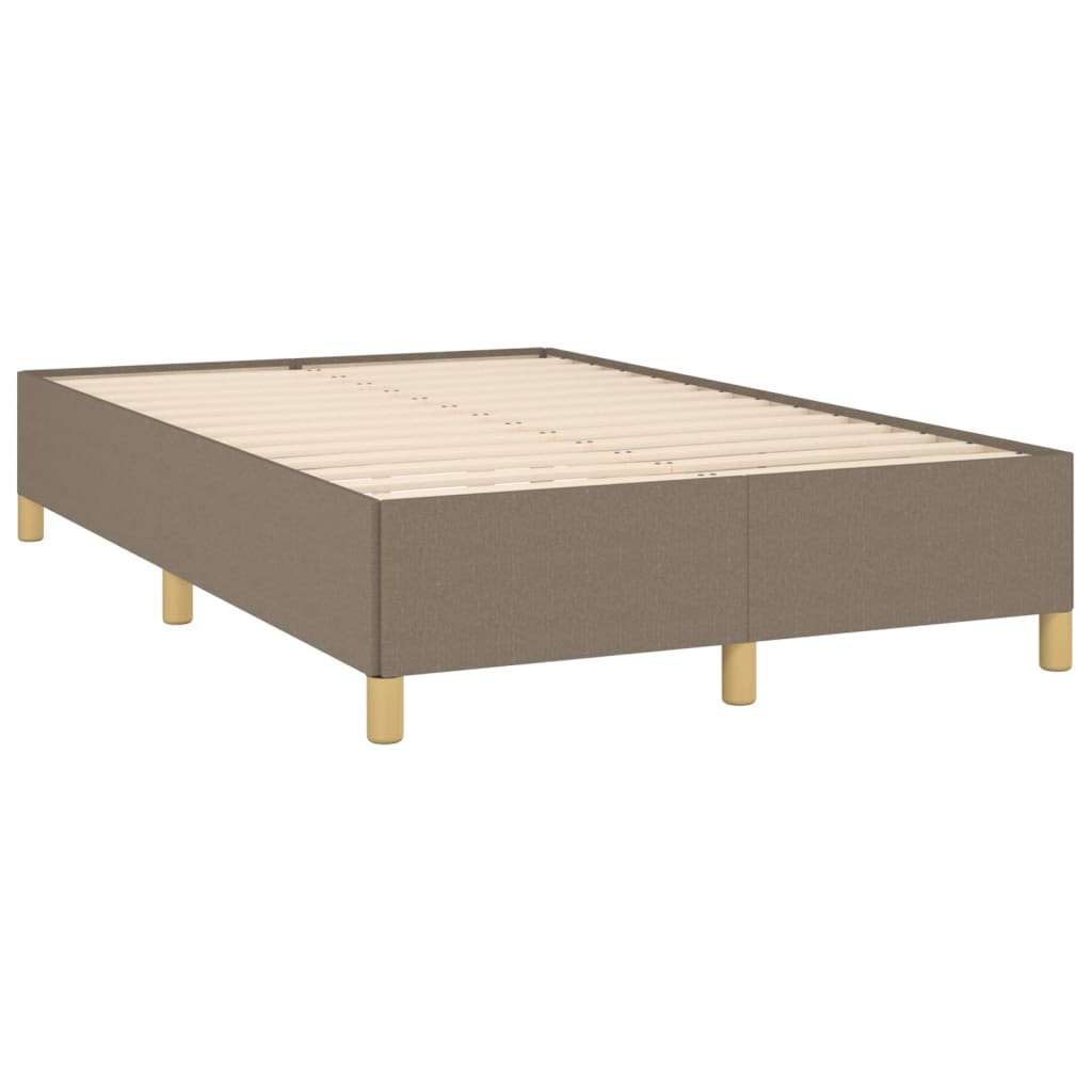 vidaXL Estrutura de cama 120x200 cm tecido cinza-acastanhado