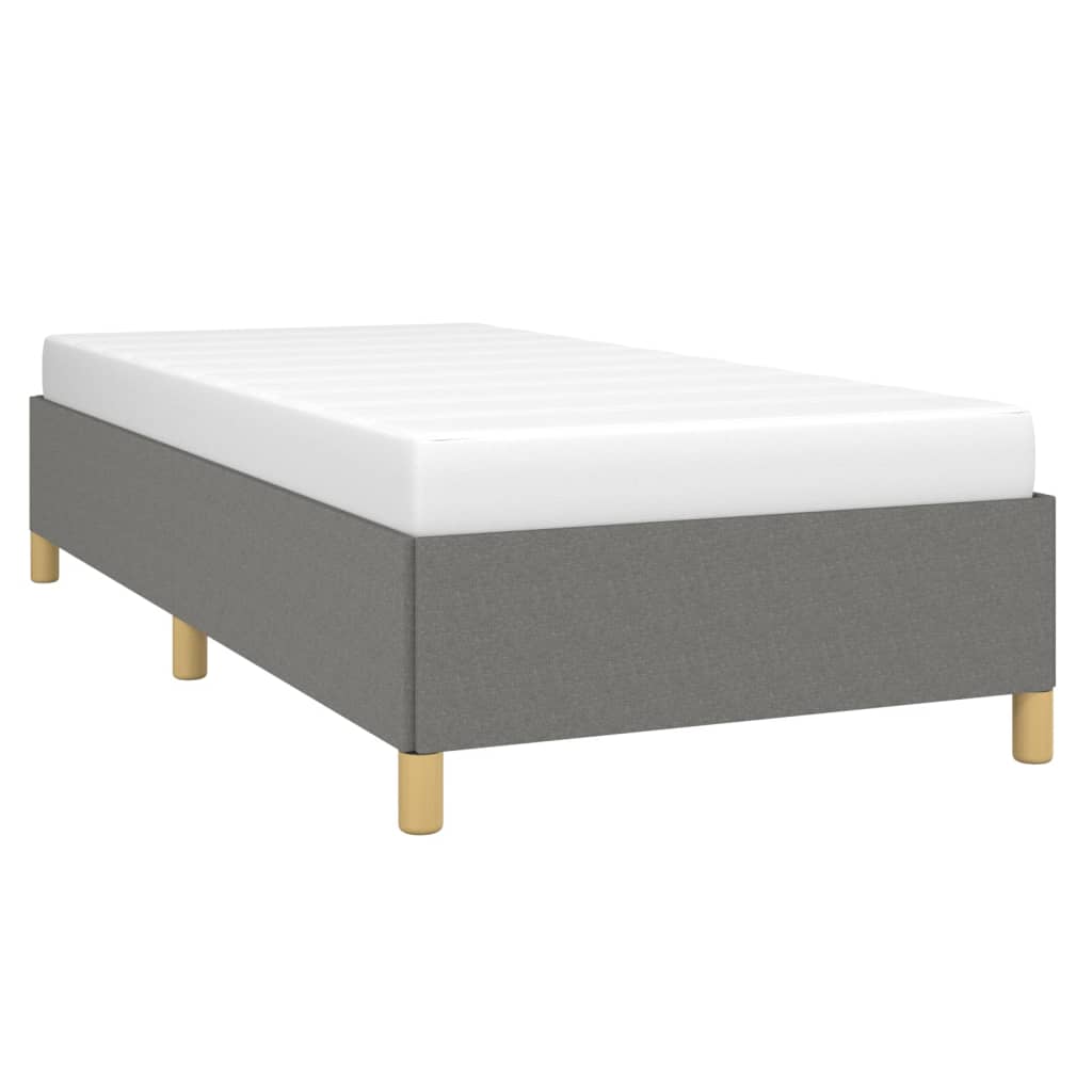 vidaXL Estrutura de cama 90x190 cm tecido cinzento-escuro