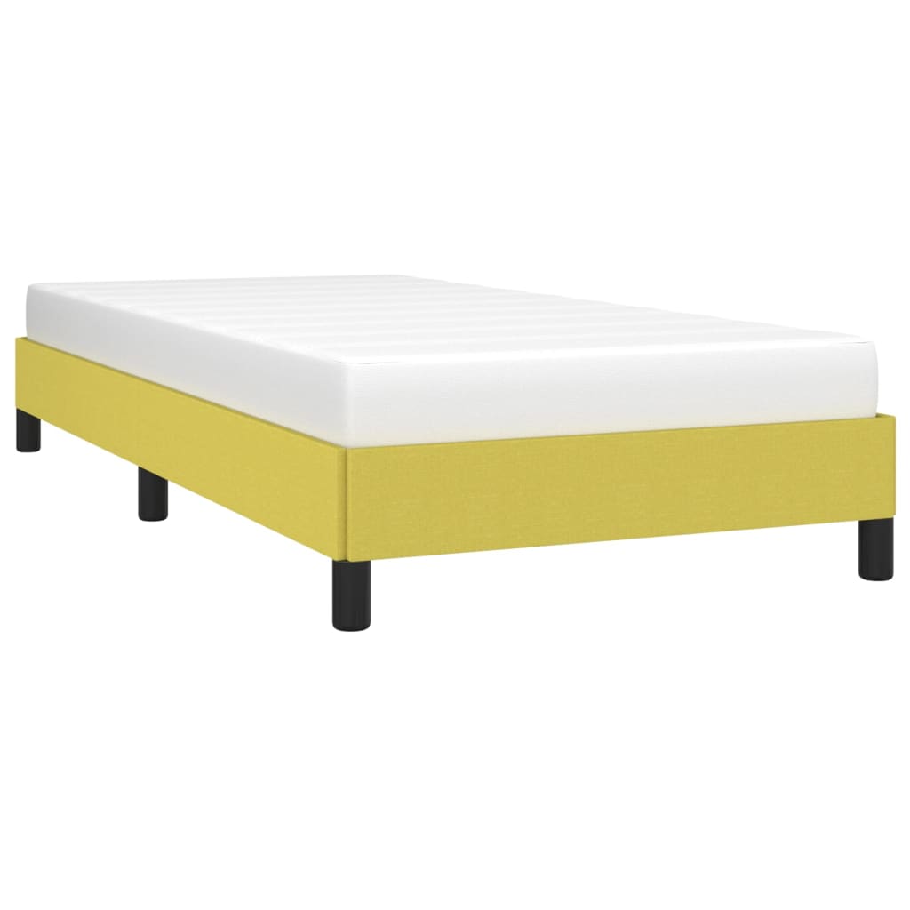 vidaXL Estrutura de cama 90x190 cm tecido verde