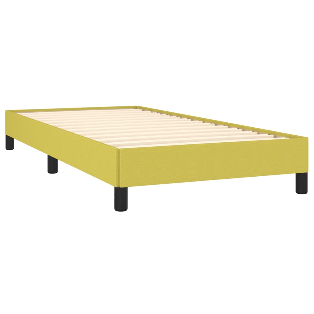 vidaXL Estrutura de cama 90x190 cm tecido verde