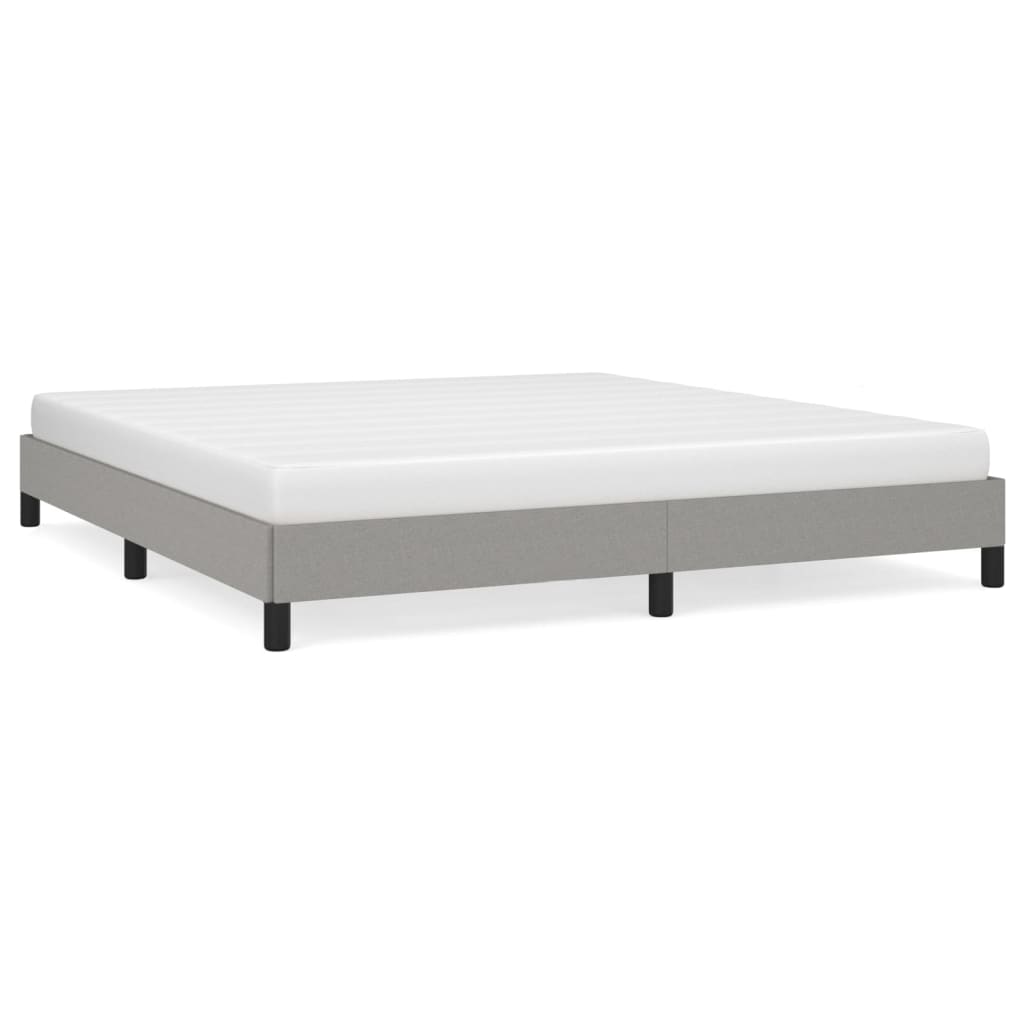 vidaXL Estrutura de cama 160x200 cm tecido cinza-claro