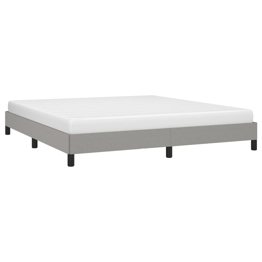 vidaXL Estrutura de cama 160x200 cm tecido cinza-claro