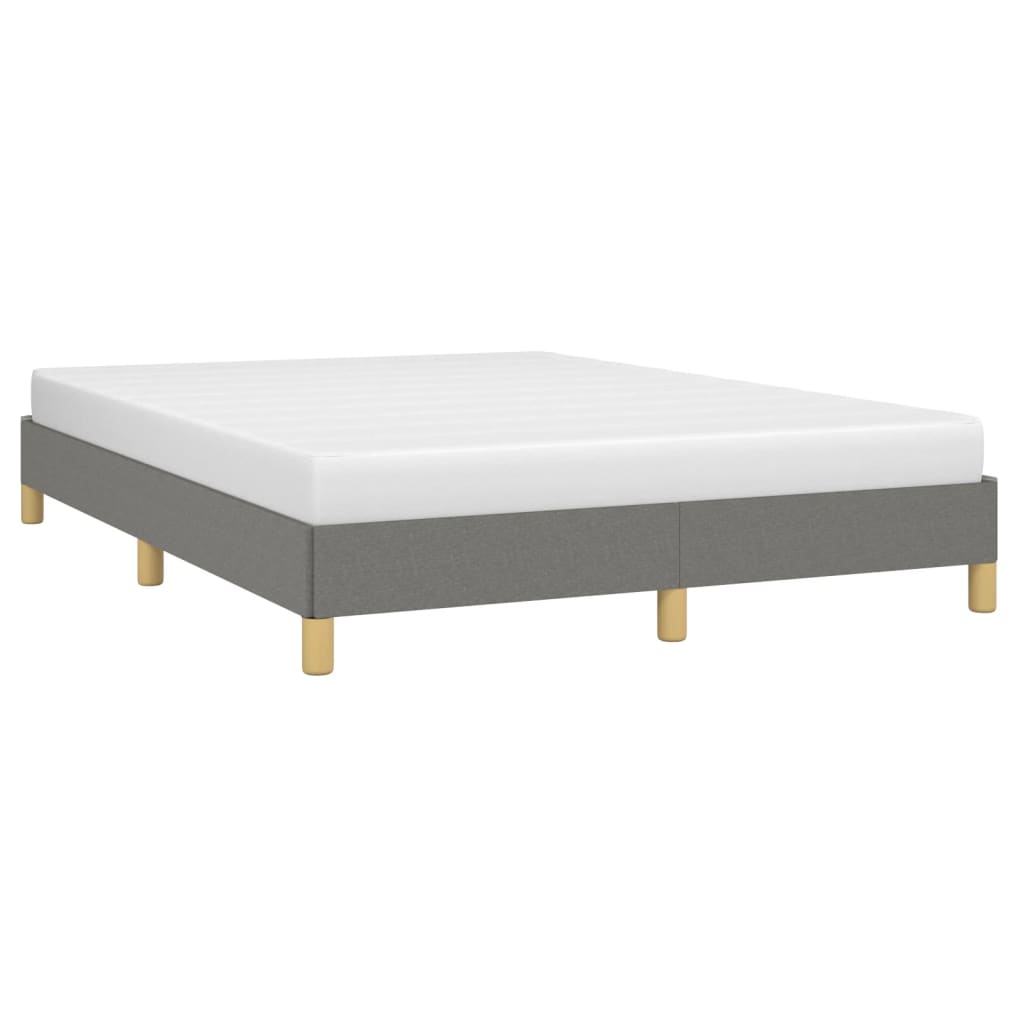 vidaXL Estrutura de cama 160x200 cm tecido cinzento-escuro