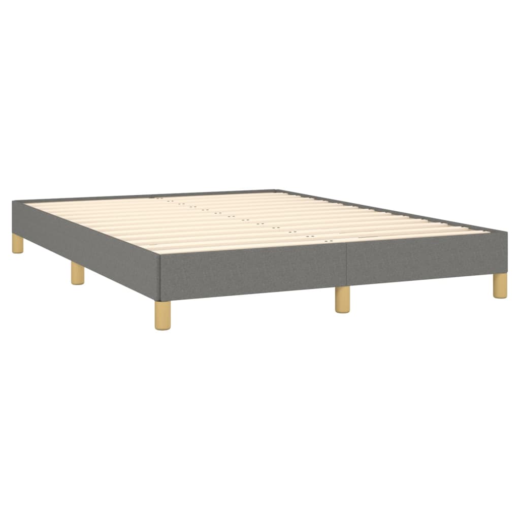 vidaXL Estrutura de cama 160x200 cm tecido cinzento-escuro