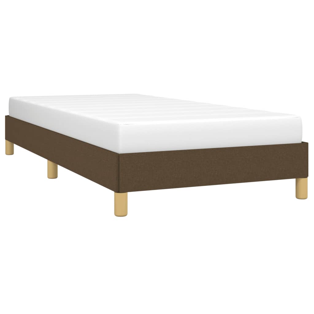 vidaXL Estrutura de cama 90x200 cm tecido castanho-escuro