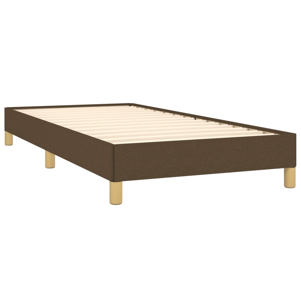 vidaXL Estrutura de cama 90x200 cm tecido castanho-escuro