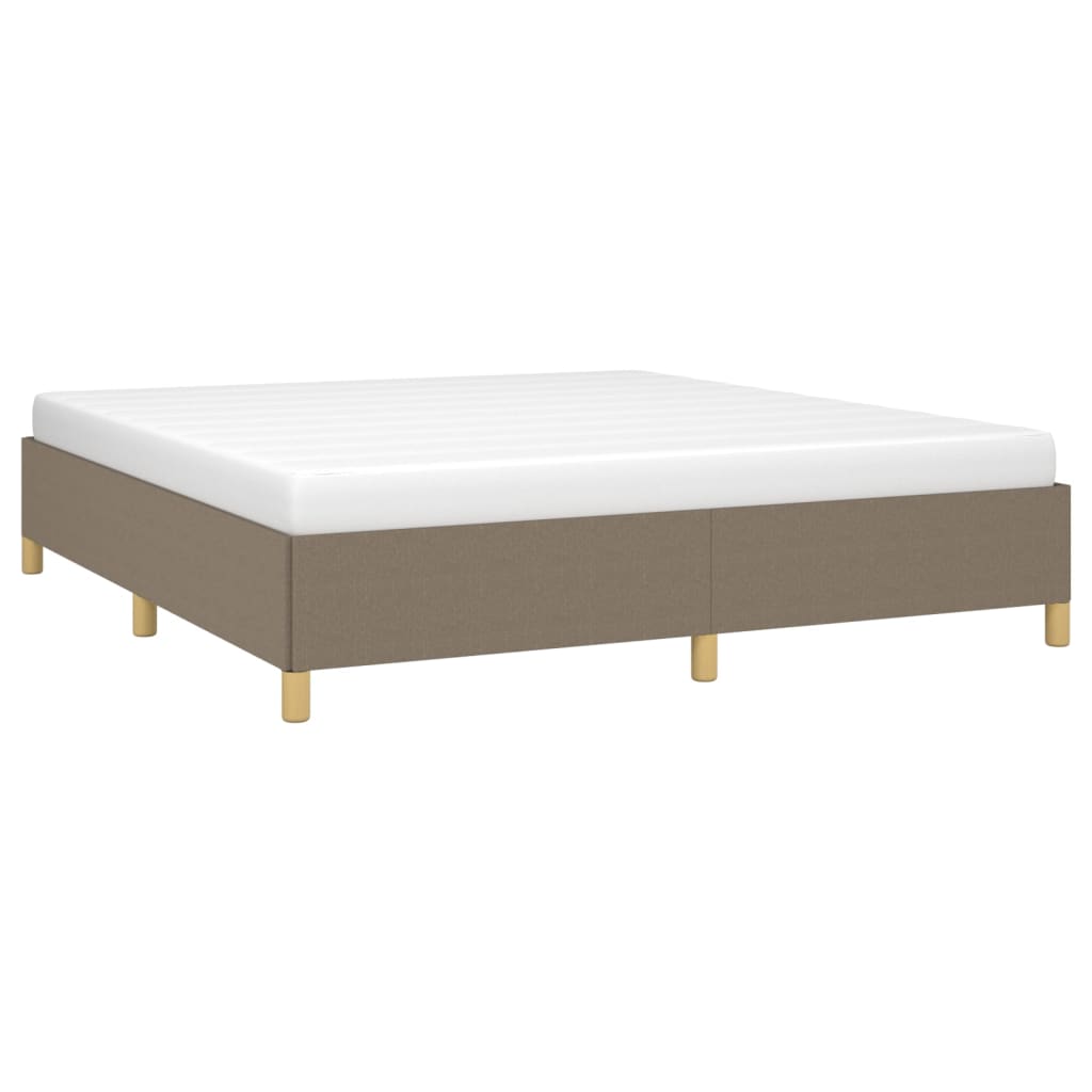 vidaXL Estrutura de cama 180x200 cm tecido cinza-acastanhado