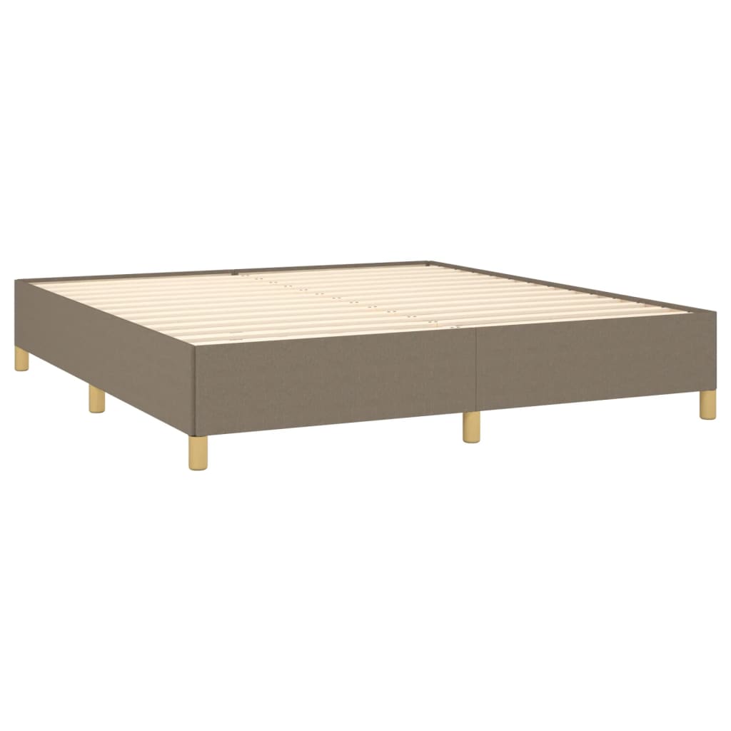 vidaXL Estrutura de cama 180x200 cm tecido cinza-acastanhado