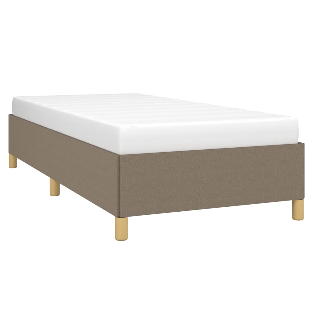 vidaXL Estrutura de cama 100x200 cm tecido cinza-acastanhado