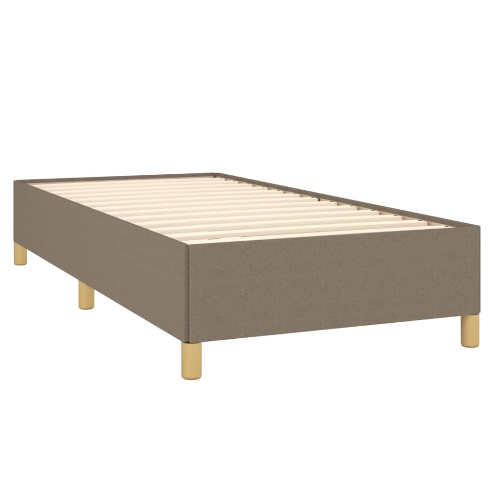 vidaXL Estrutura de cama 100x200 cm tecido cinza-acastanhado