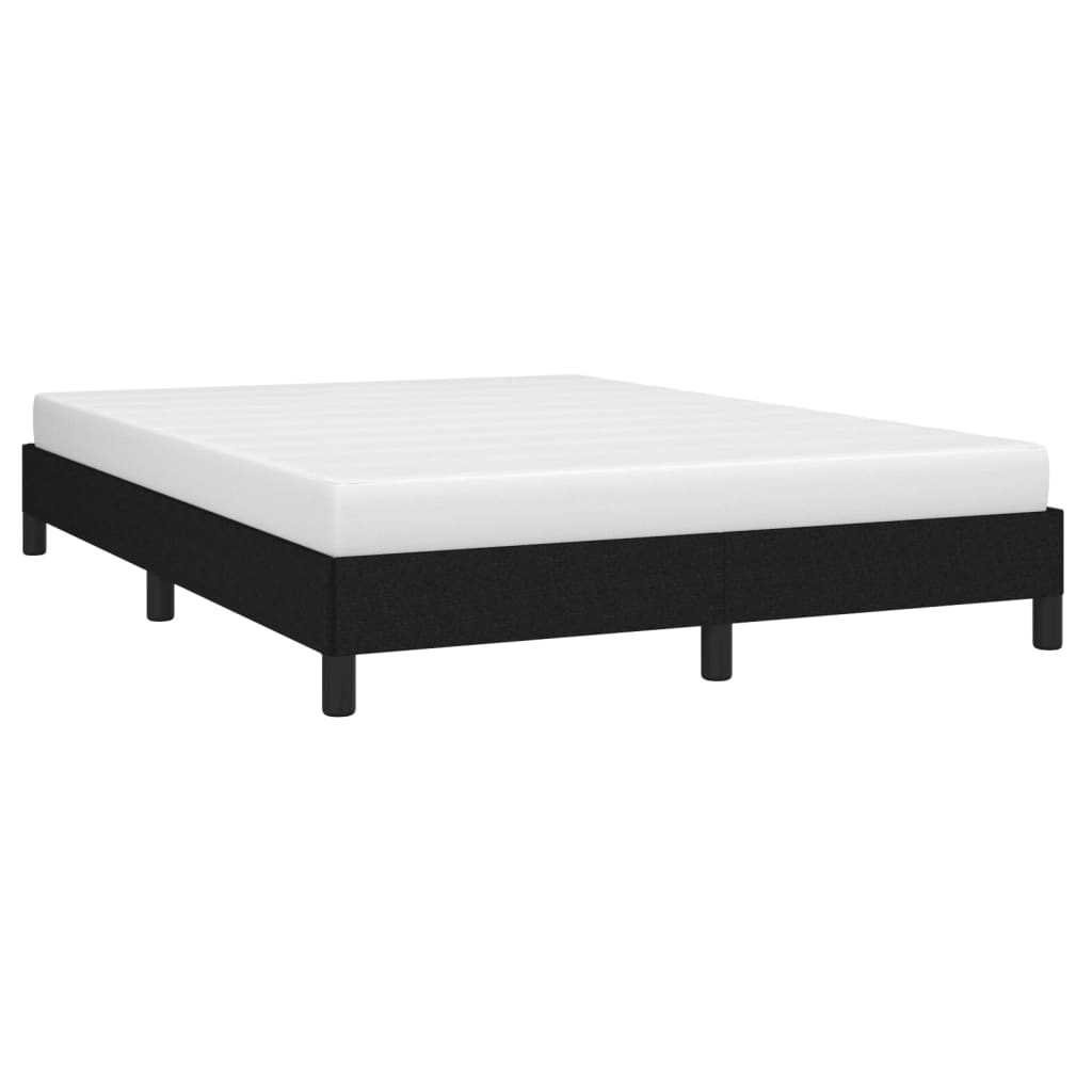 vidaXL Estrutura de cama 140x190 cm tecido preto