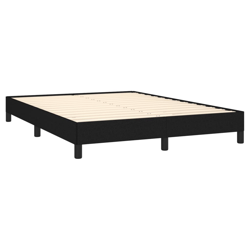 vidaXL Estrutura de cama 140x190 cm tecido preto