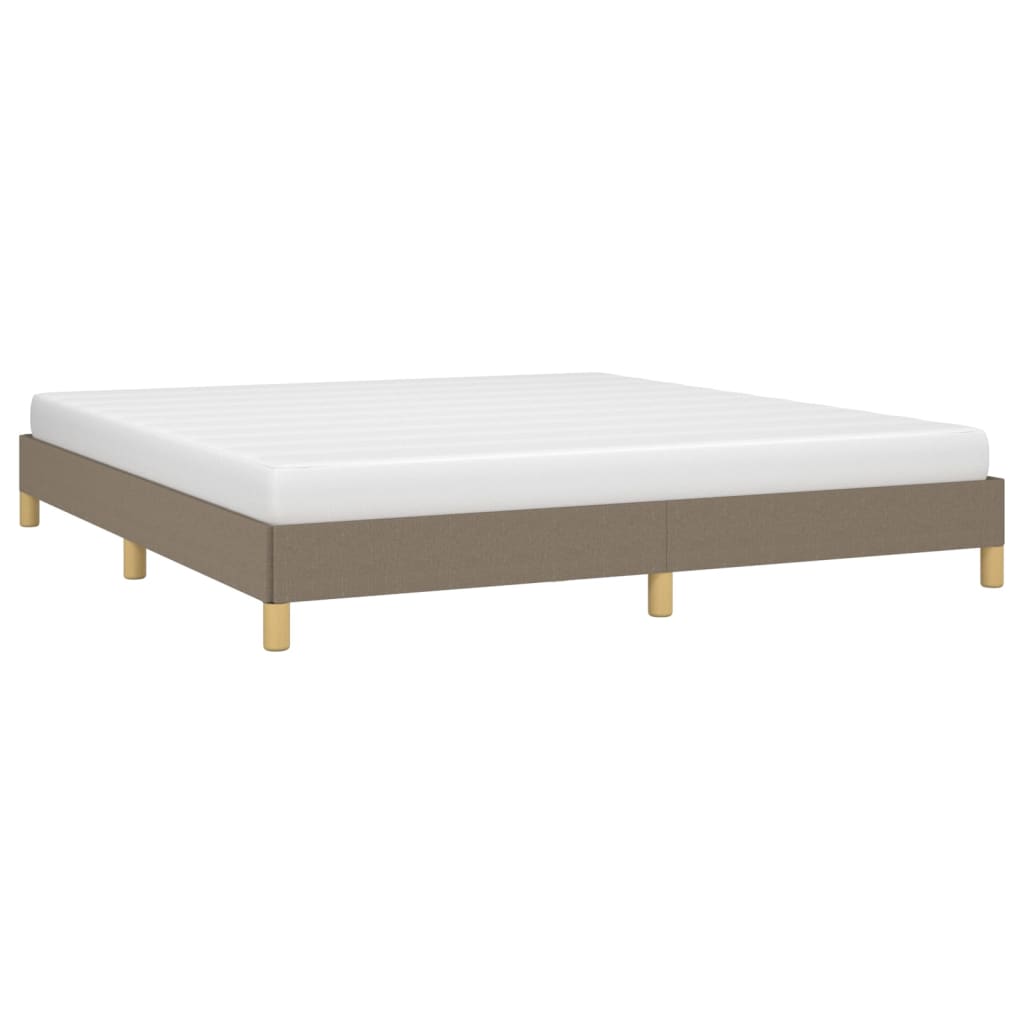 vidaXL Estrutura de cama 180x200 cm tecido cinza-acastanhado