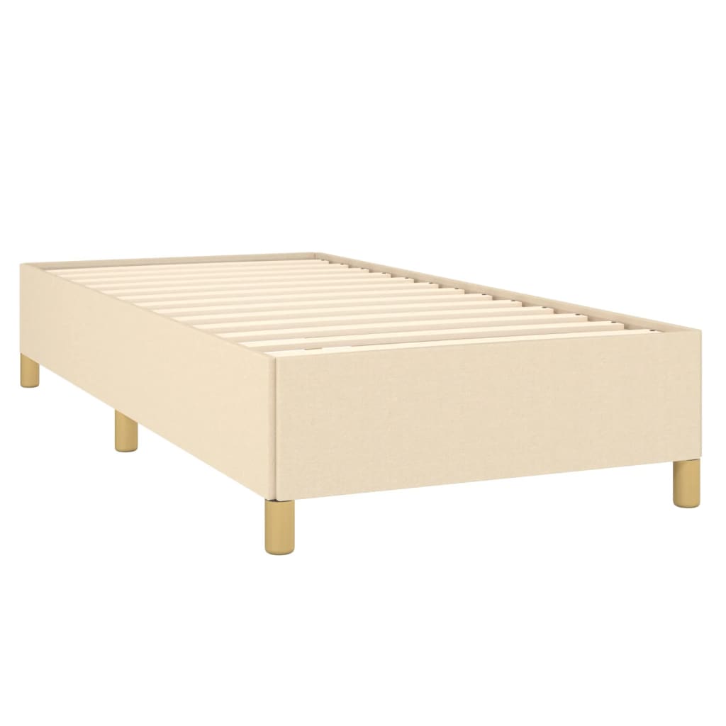 vidaXL Estrutura de cama 90x190 cm tecido cor creme