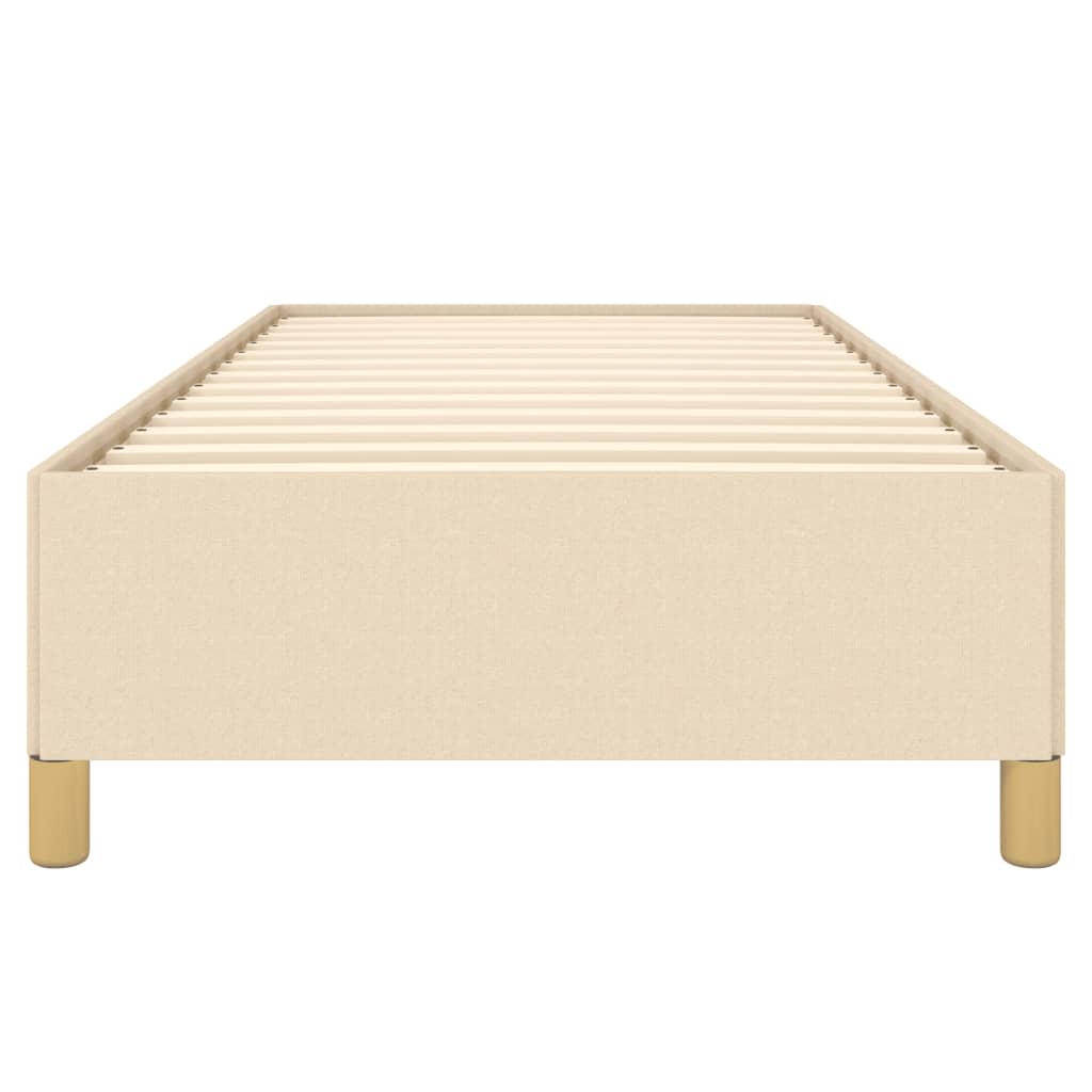 vidaXL Estrutura de cama 90x190 cm tecido cor creme