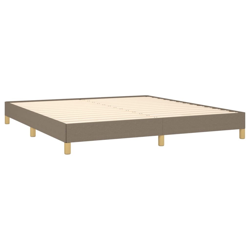 vidaXL Estrutura de cama 180x200 cm tecido cinza-acastanhado