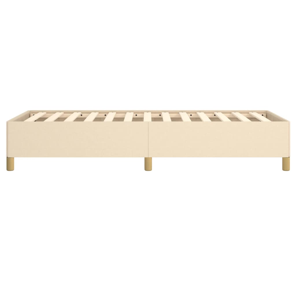 vidaXL Estrutura de cama 90x190 cm tecido cor creme