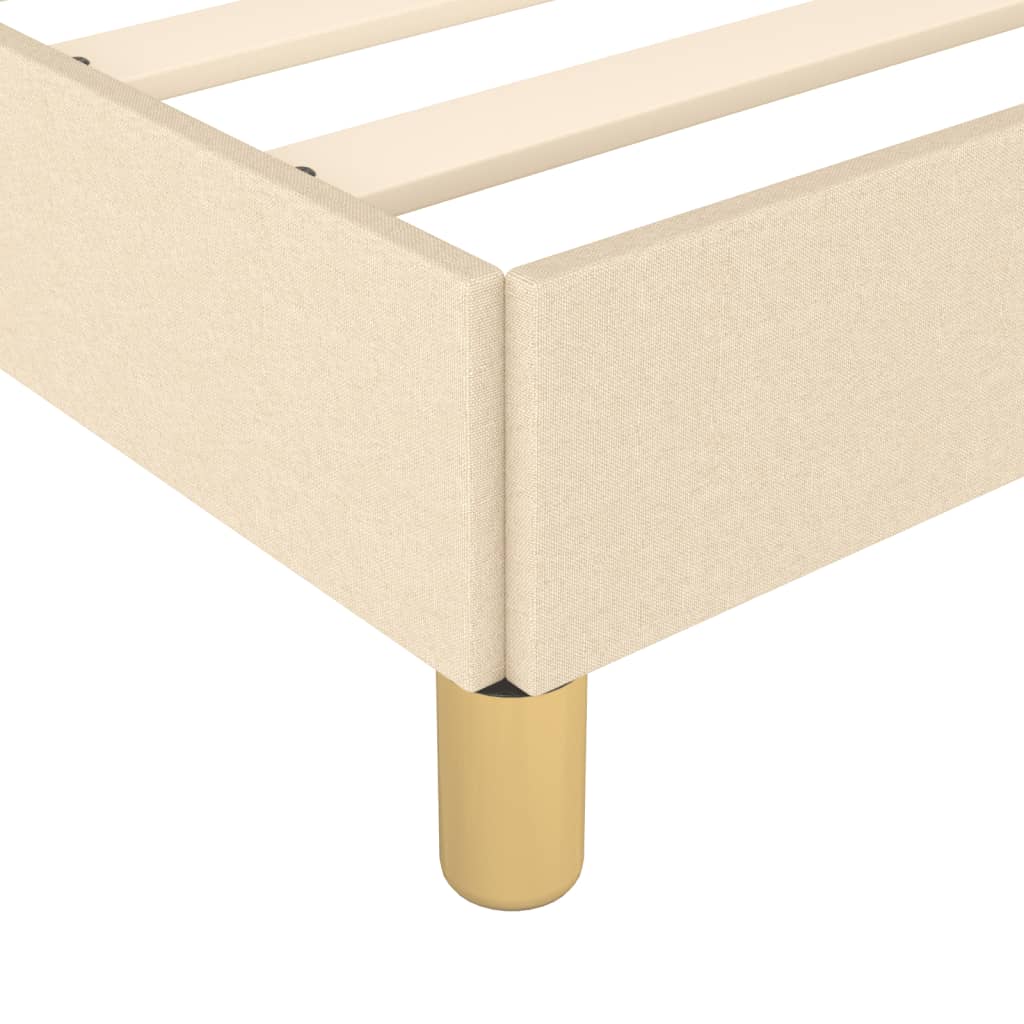 vidaXL Estrutura de cama 90x190 cm tecido cor creme