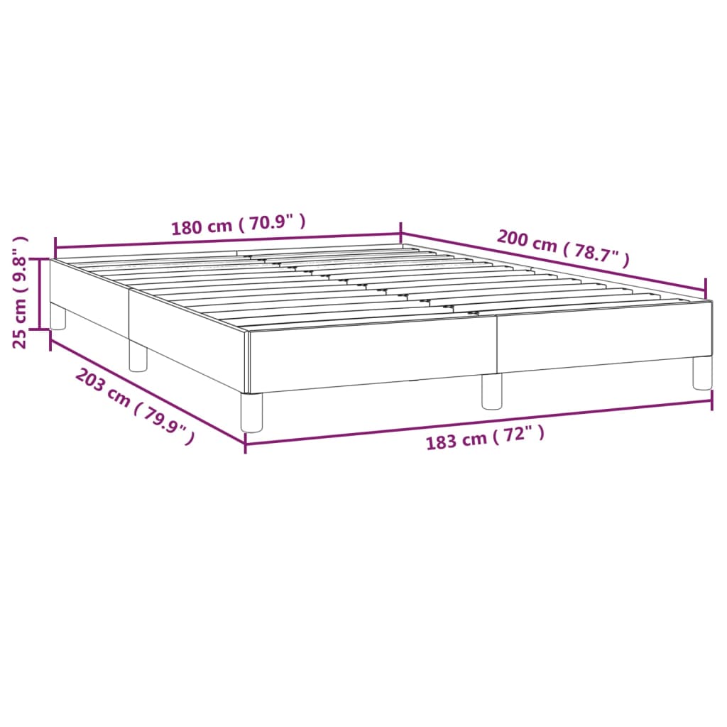 vidaXL Estrutura de cama 180x200 cm tecido cinza-acastanhado