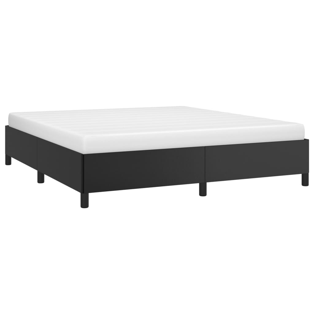 vidaXL Estrutura de cama 160x200 cm couro artificial preto