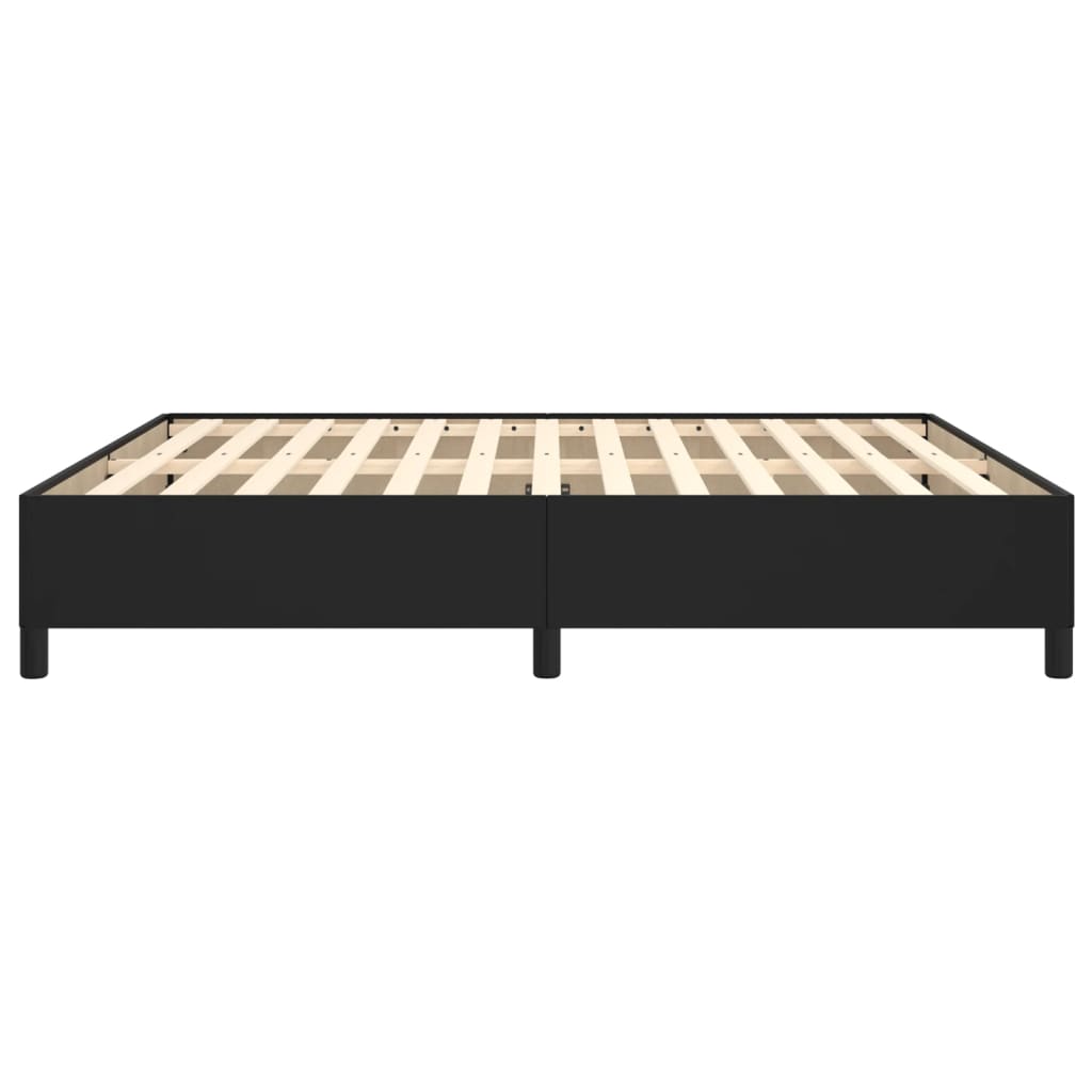 vidaXL Estrutura de cama 160x200 cm couro artificial preto