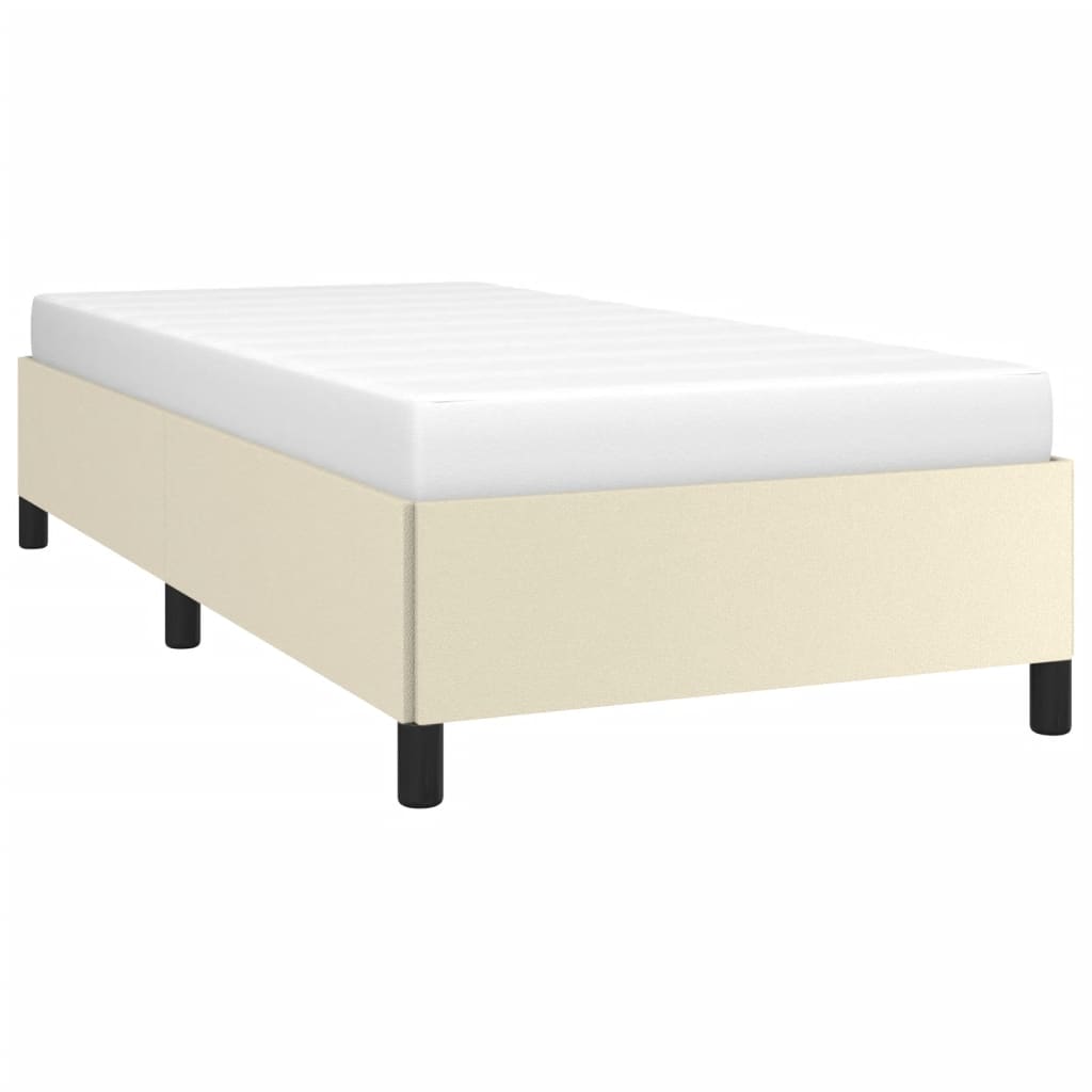 vidaXL Estrutura de cama 80x200 cm couro artificial cor creme