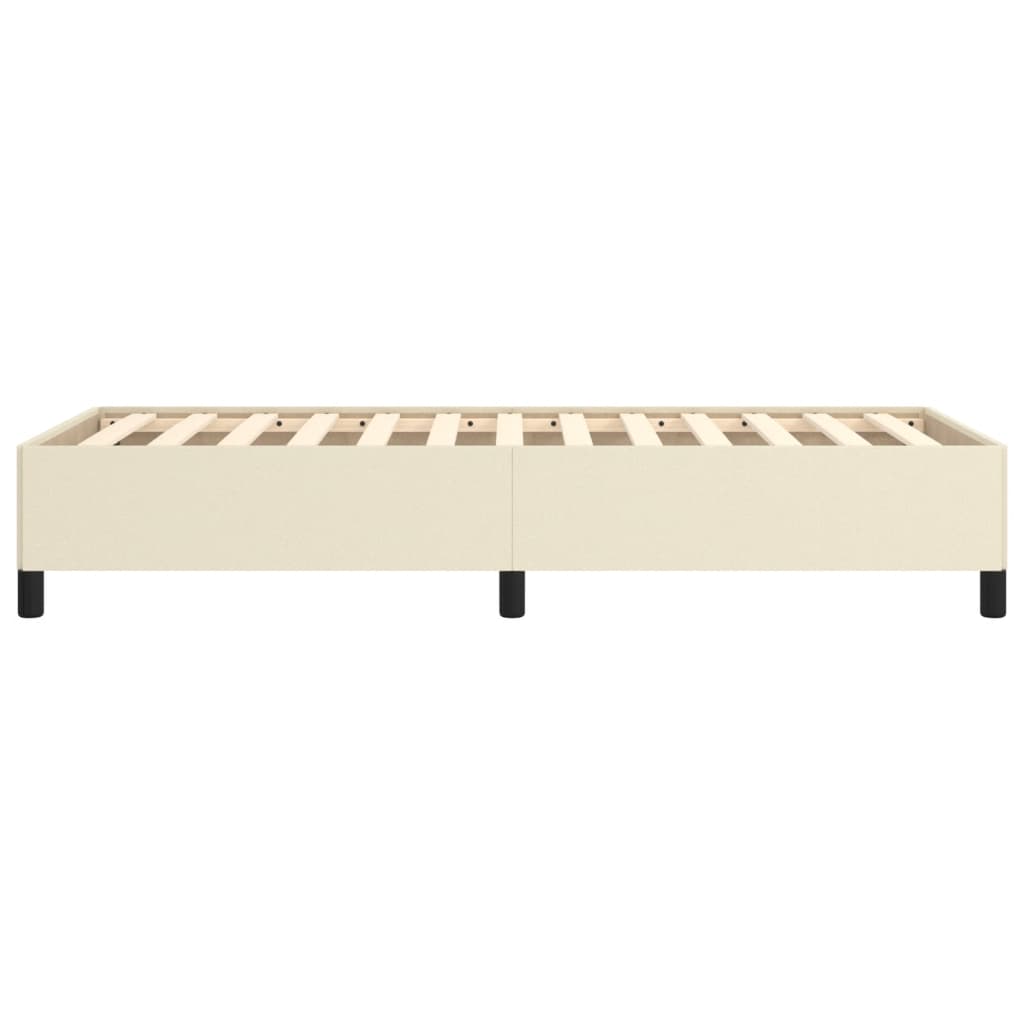 vidaXL Estrutura de cama 80x200 cm couro artificial cor creme