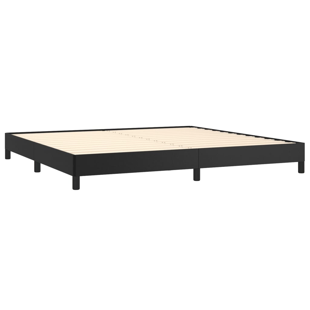 vidaXL Estrutura de cama 200x200 cm couro artificial preto