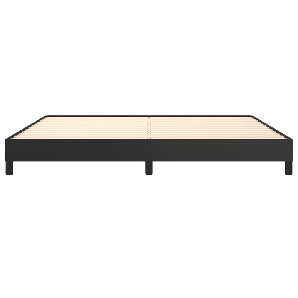 vidaXL Estrutura de cama 200x200 cm couro artificial preto