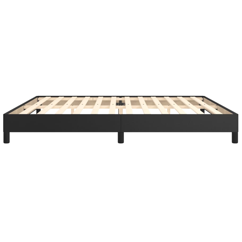 vidaXL Estrutura de cama 200x200 cm couro artificial preto