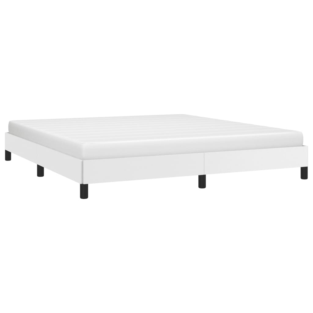 vidaXL Estrutura de cama 180x200cm couro artificial branco