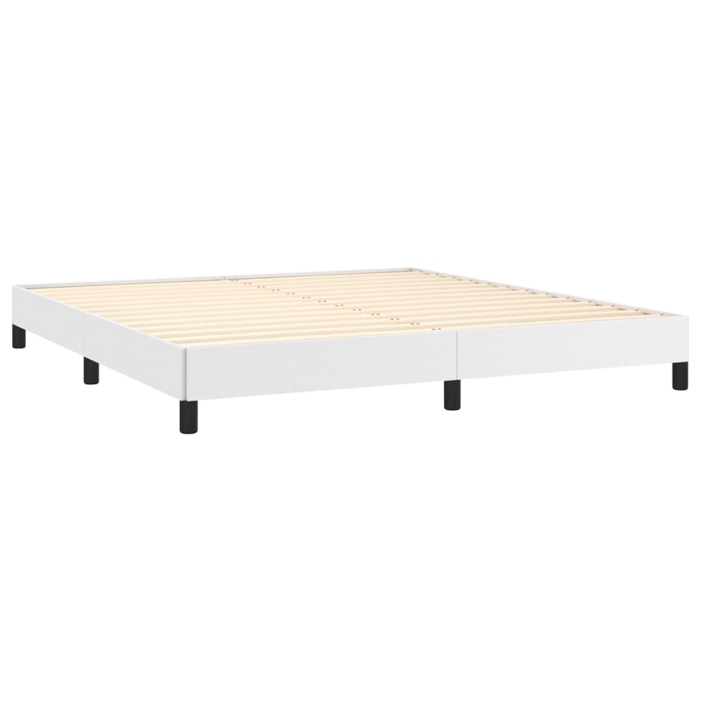 vidaXL Estrutura de cama 180x200cm couro artificial branco