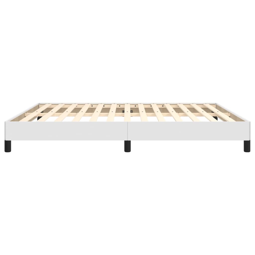 vidaXL Estrutura de cama 180x200cm couro artificial branco