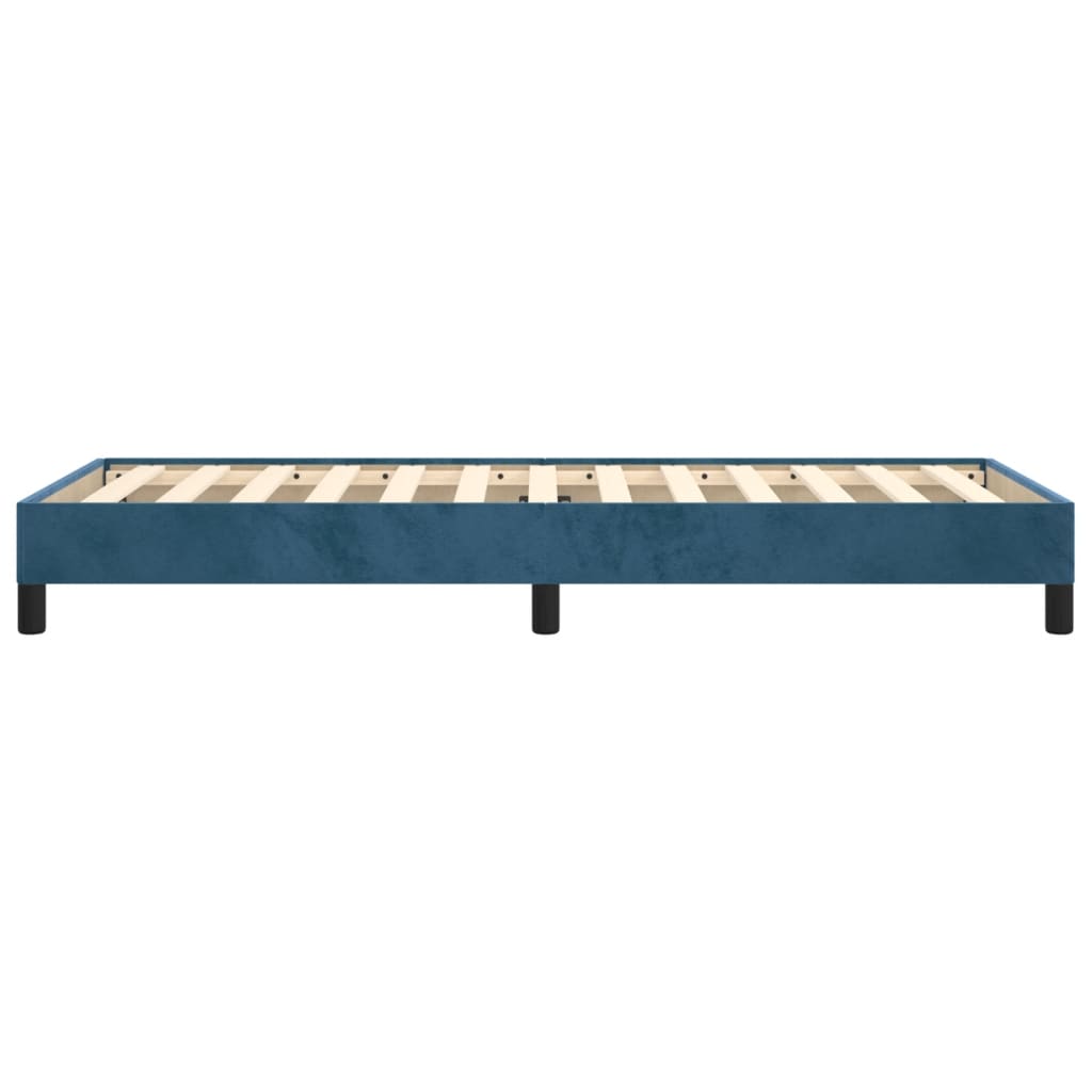 vidaXL Estrutura de cama 100x200 cm veludo azul-escuro