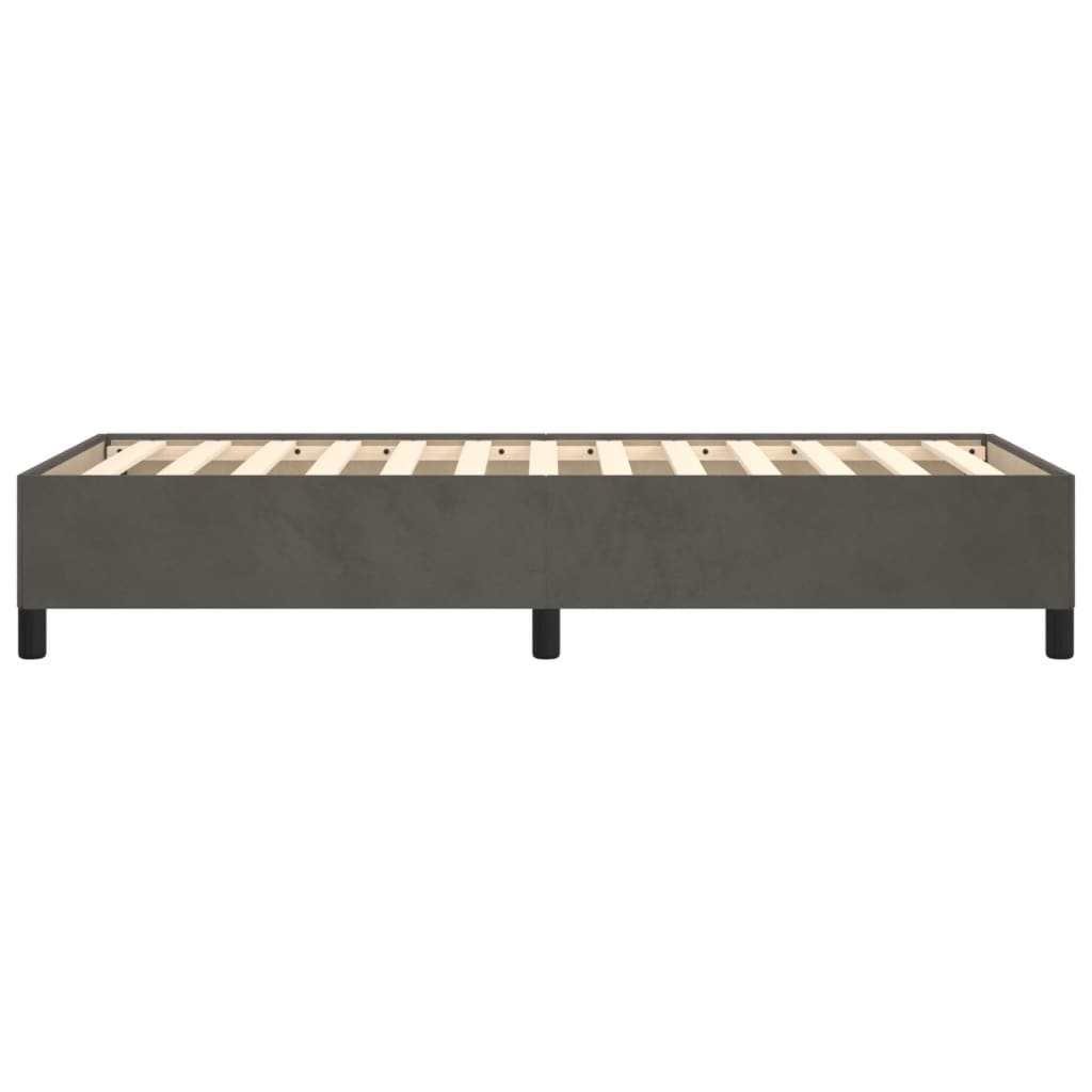 vidaXL Estrutura de cama 90x190 cm veludo cinzento-escuro