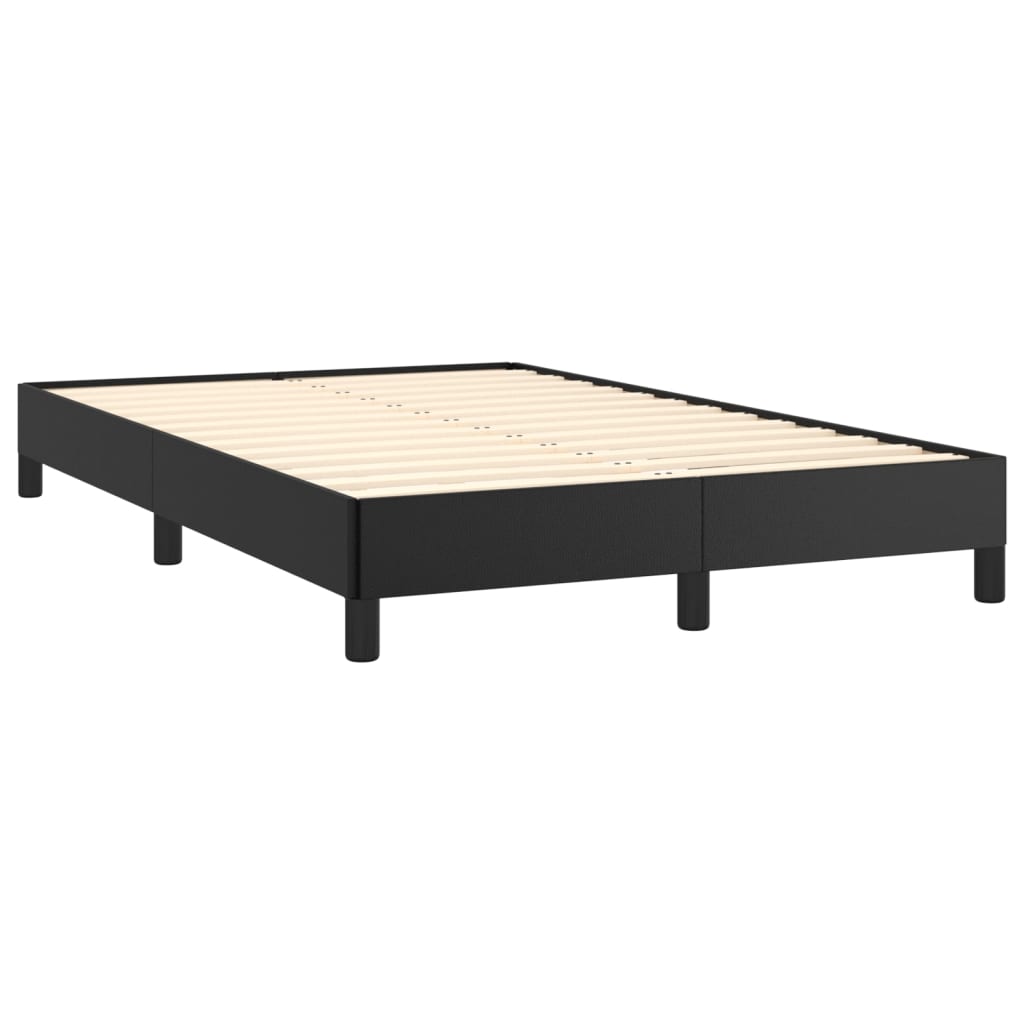 vidaXL Estrutura de cama 120x200 cm couro artificial preto