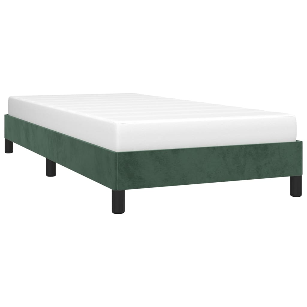 vidaXL Estrutura de cama 80x200 cm veludo verde-escuro