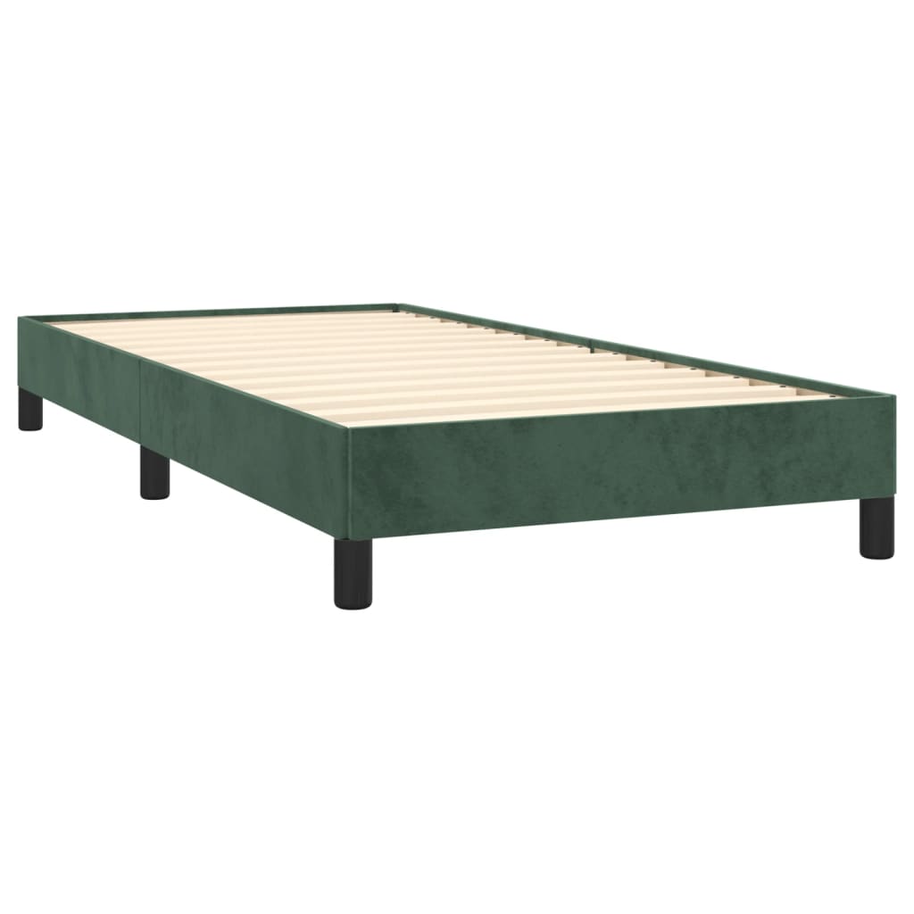 vidaXL Estrutura de cama 80x200 cm veludo verde-escuro