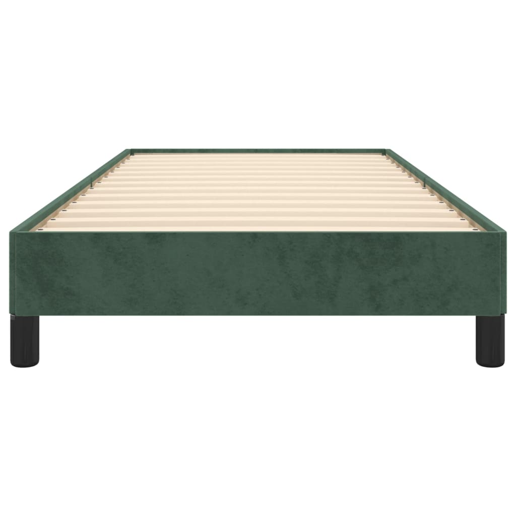 vidaXL Estrutura de cama 80x200 cm veludo verde-escuro