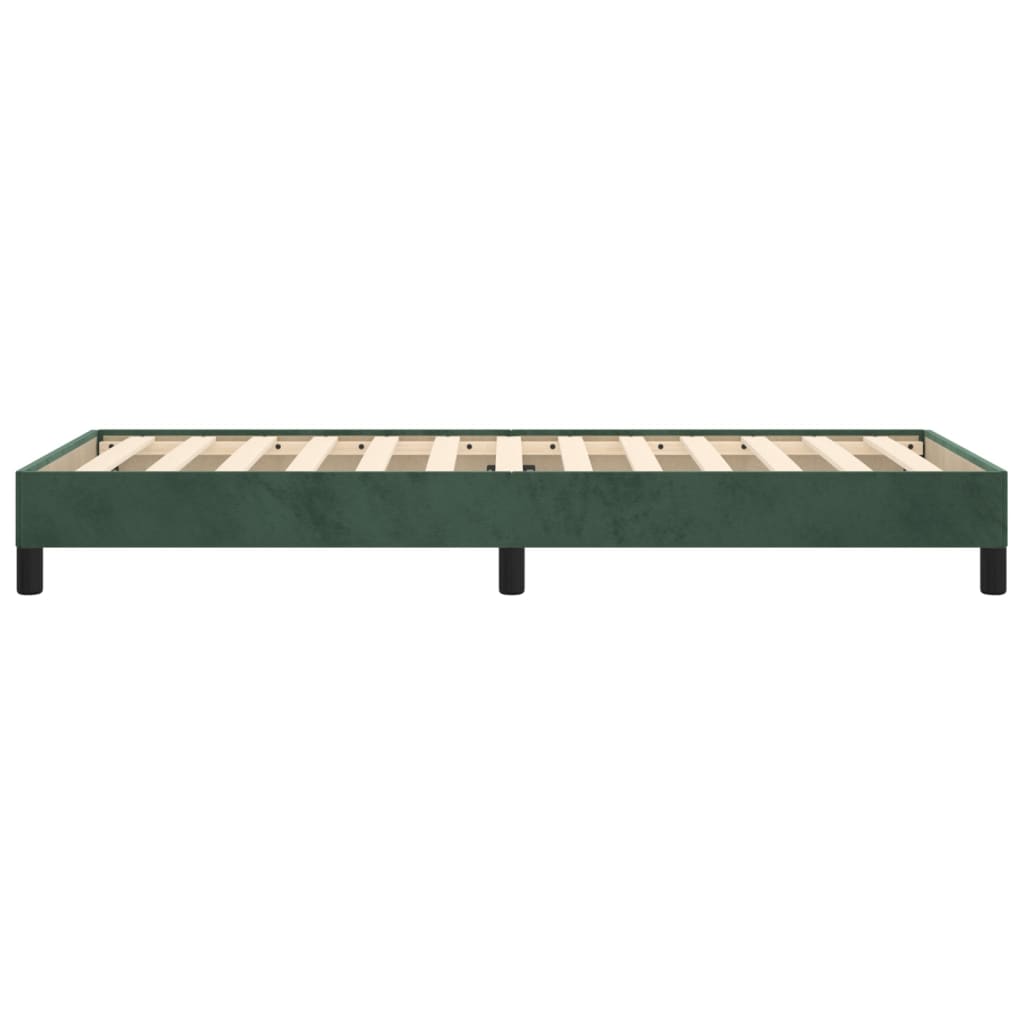 vidaXL Estrutura de cama 80x200 cm veludo verde-escuro