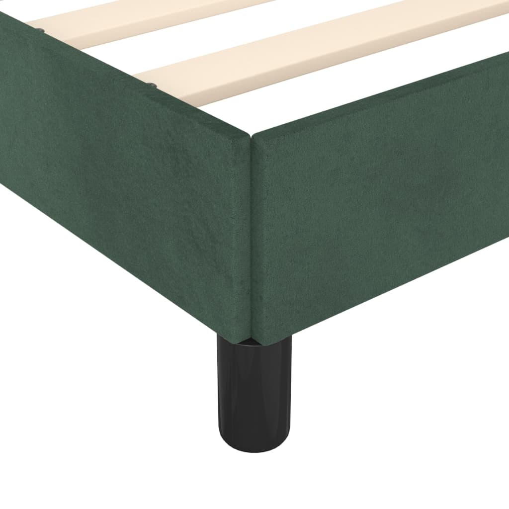 vidaXL Estrutura de cama 80x200 cm veludo verde-escuro