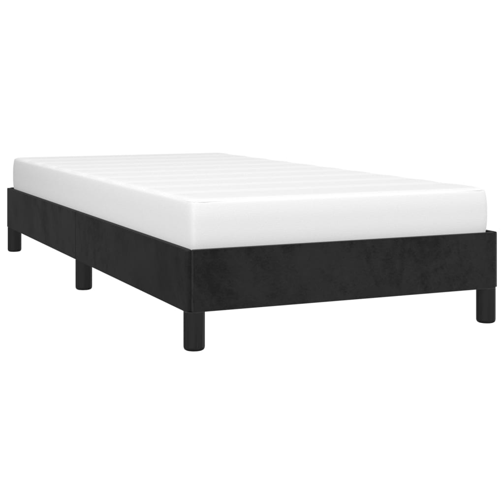 vidaXL Estrutura de cama 100x200 cm tecido preto