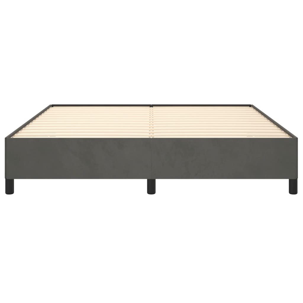 vidaXL Estrutura de cama 160x200 cm veludo cinzento-escuro