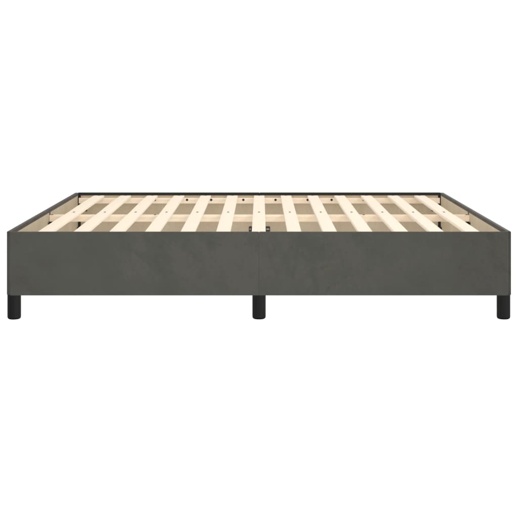 vidaXL Estrutura de cama 160x200 cm veludo cinzento-escuro