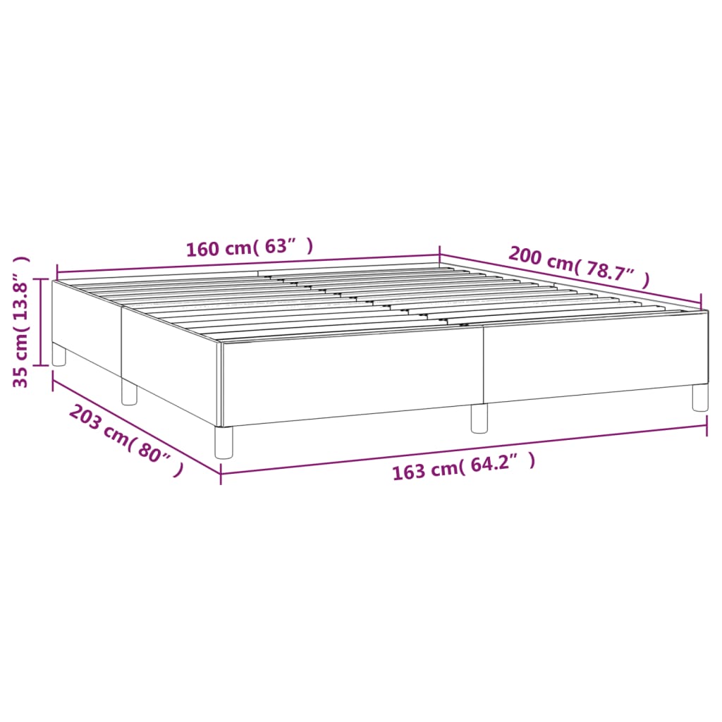 vidaXL Estrutura de cama 160x200 cm veludo cinzento-escuro