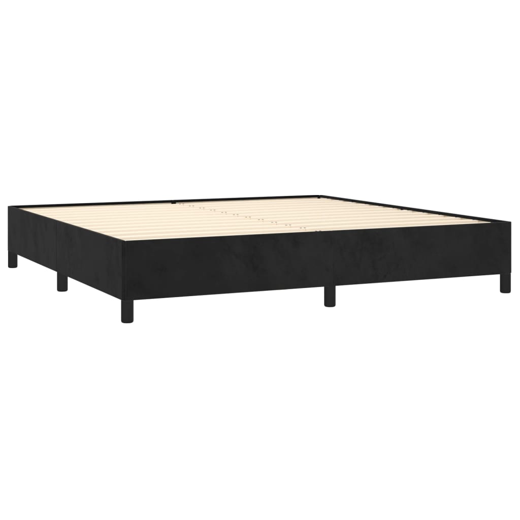 vidaXL Estrutura de cama 200x200 cm veludo preto