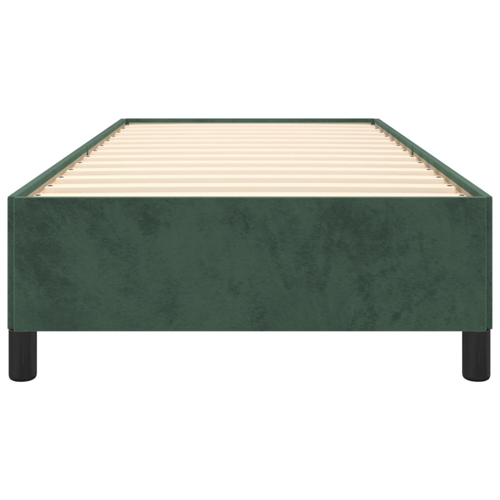 vidaXL Estrutura de cama 90x190 cm veludo verde-escuro