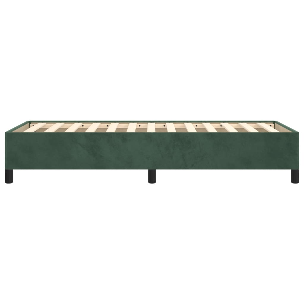 vidaXL Estrutura de cama 90x190 cm veludo verde-escuro